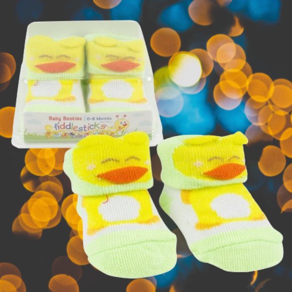 Fiddlesticks Baby Booties 0-6 months - Picture 4 of 7